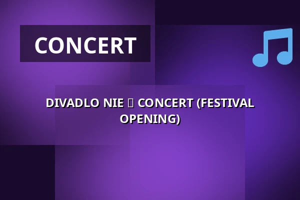 DIVADLO NIE ► CONCERT (FESTIVAL OPENING) — Palác Akropolis, Prague