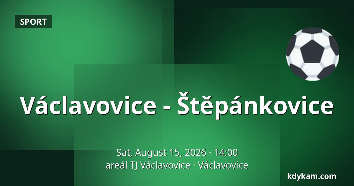 Václavovice - Štěpánkovice — TJ Václavovice Sports Complex, Václavovice
