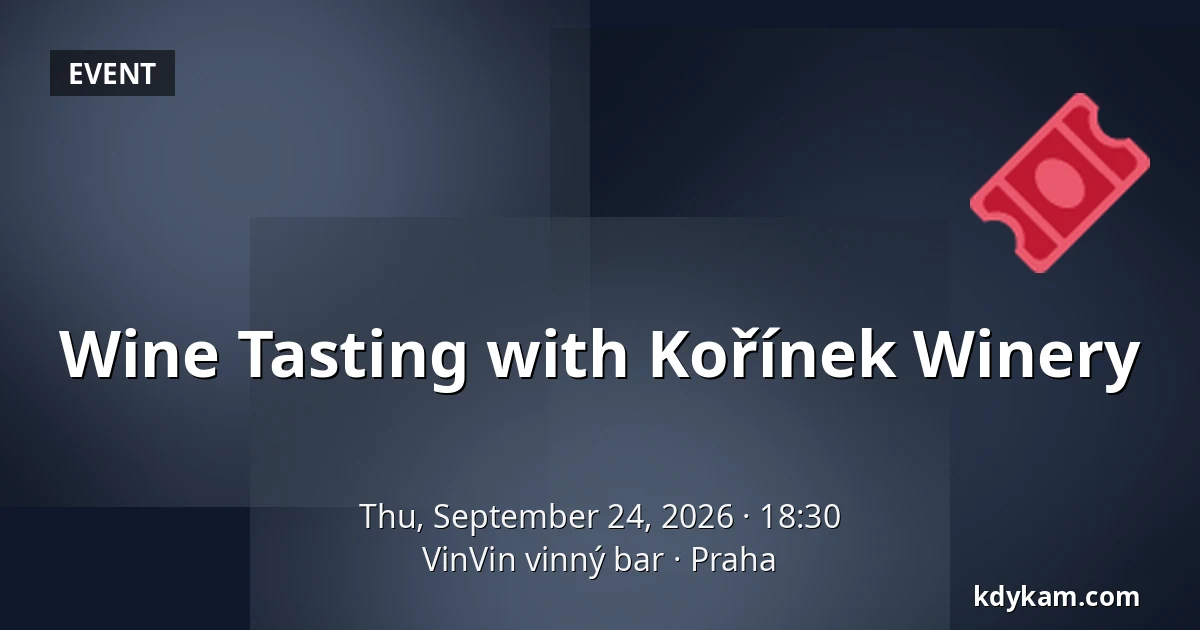 Wine Tasting with Kořínek Winery — VinVin vinný bar, Prague