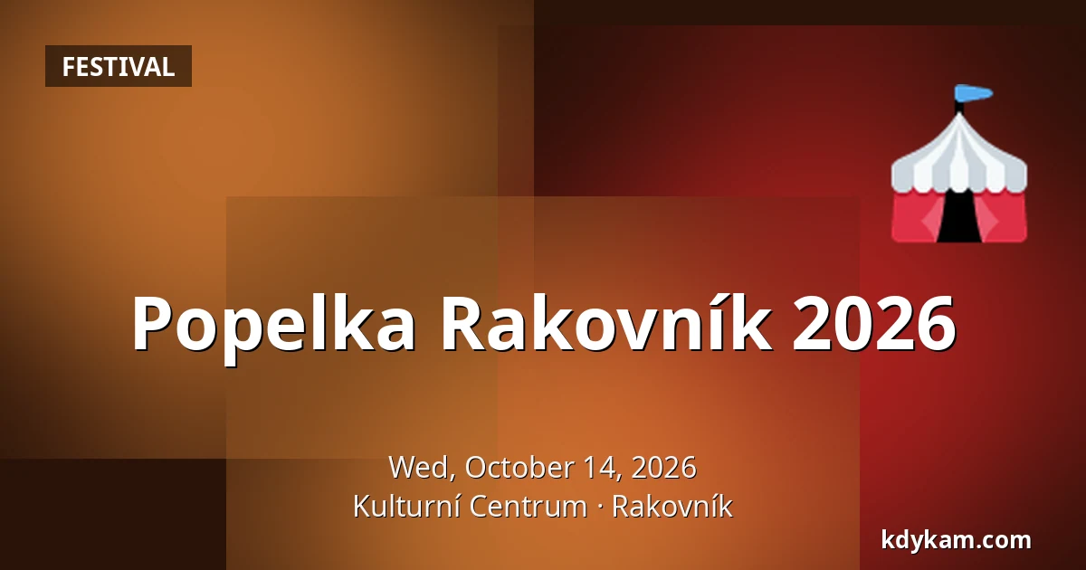 Popelka Rakovník 2026 — Cultural Centre, Rakovník