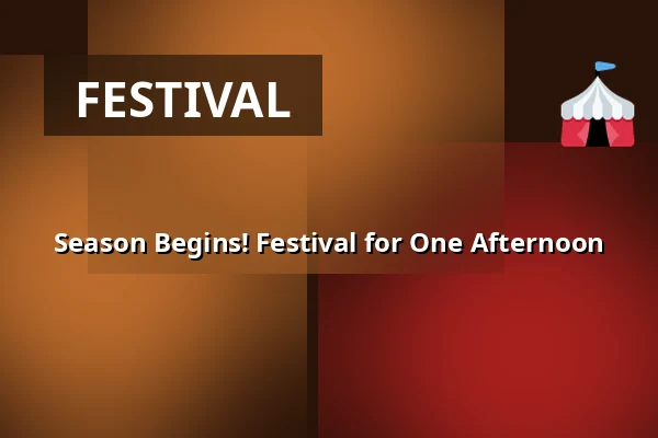 Season Begins! Festival for One Afternoon — Vzlet, Prague