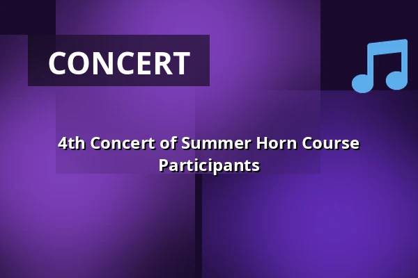 4th Concert of Summer Horn Course Participants — Multifunkční sál Dřevník, Broumov
