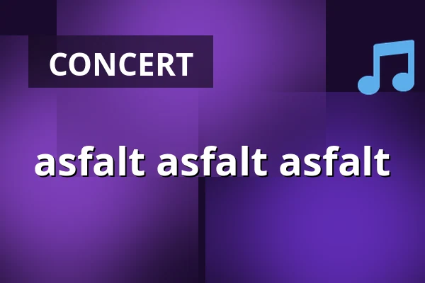 asfalt asfalt asfalt — A Studio Rubín, Prague