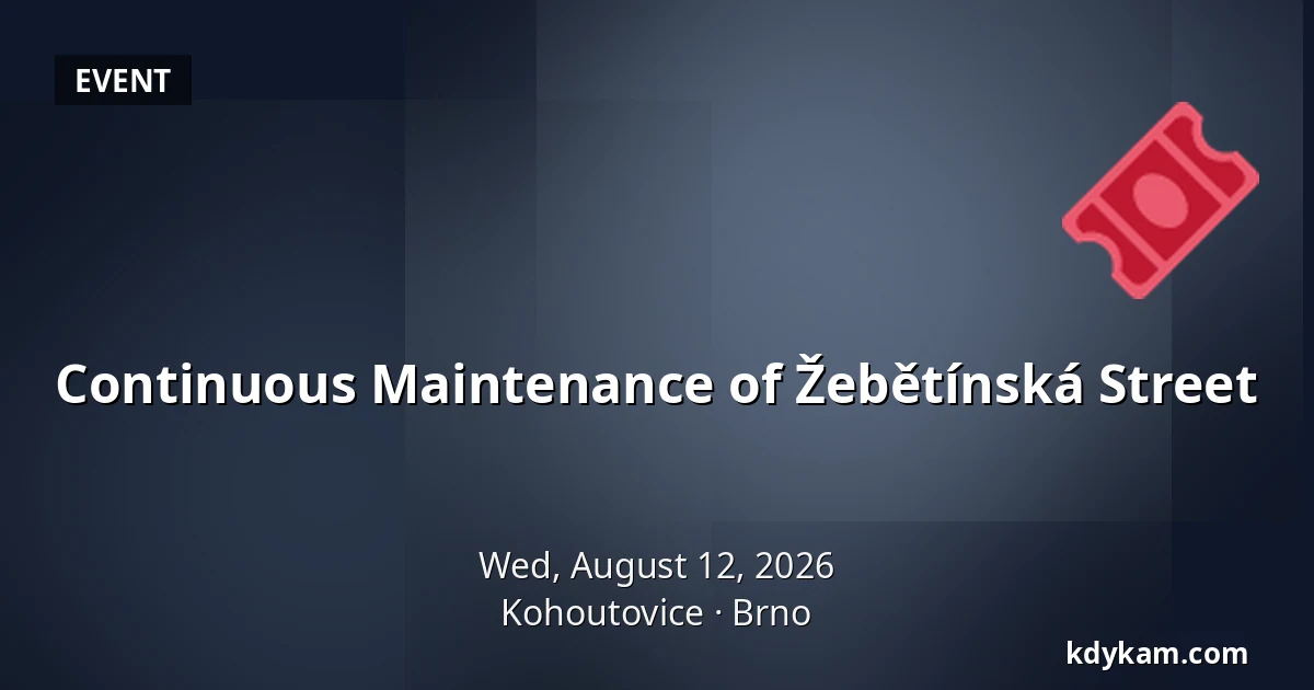 Continuous Maintenance of Žebětínská Street — Kohoutovice, Brno
