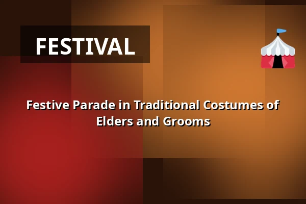 Festive Parade in Traditional Costumes of Elders and Grooms — Úřad městské části Brno-střed, Brno