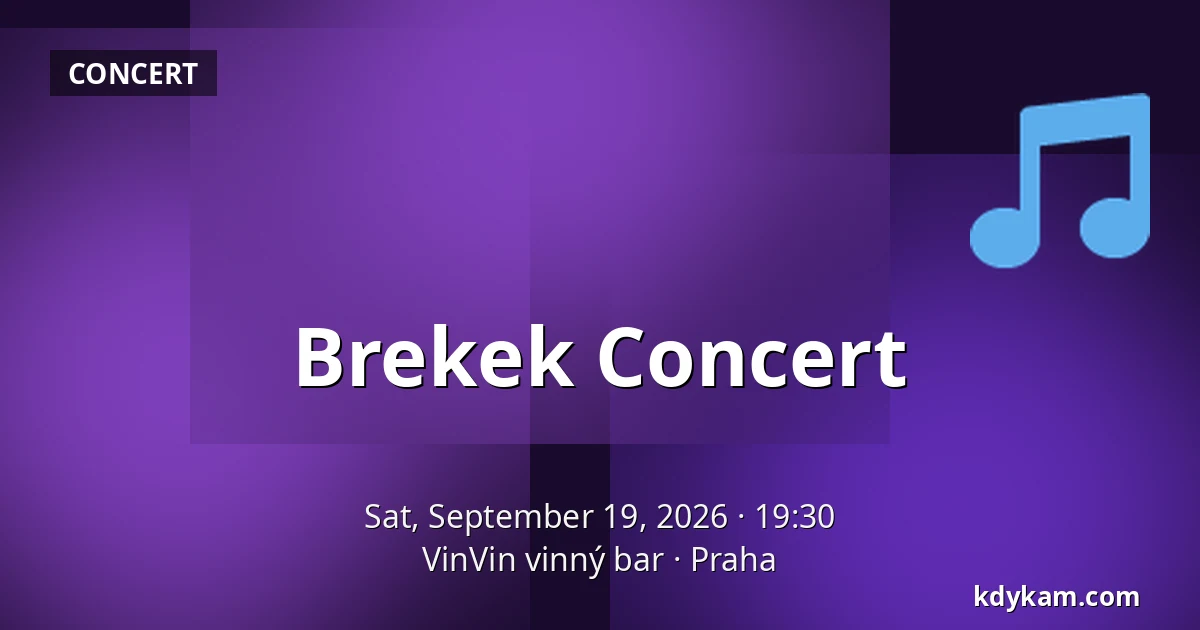 Brekek Concert — VinVin vinný bar, Prague