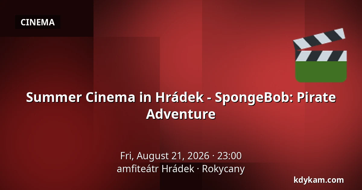 Summer Cinema in Hrádek - SpongeBob: Pirate Adventure — amfiteátr Hrádek, Rokycany