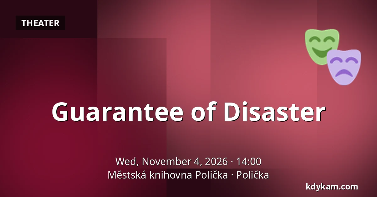 Guarantee of Disaster — Polička Municipal Library, Polička