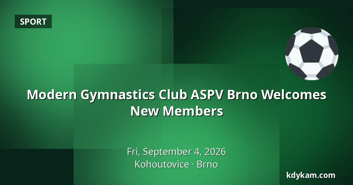 Modern Gymnastics Club ASPV Brno Welcomes New Members — Kohoutovice, Brno