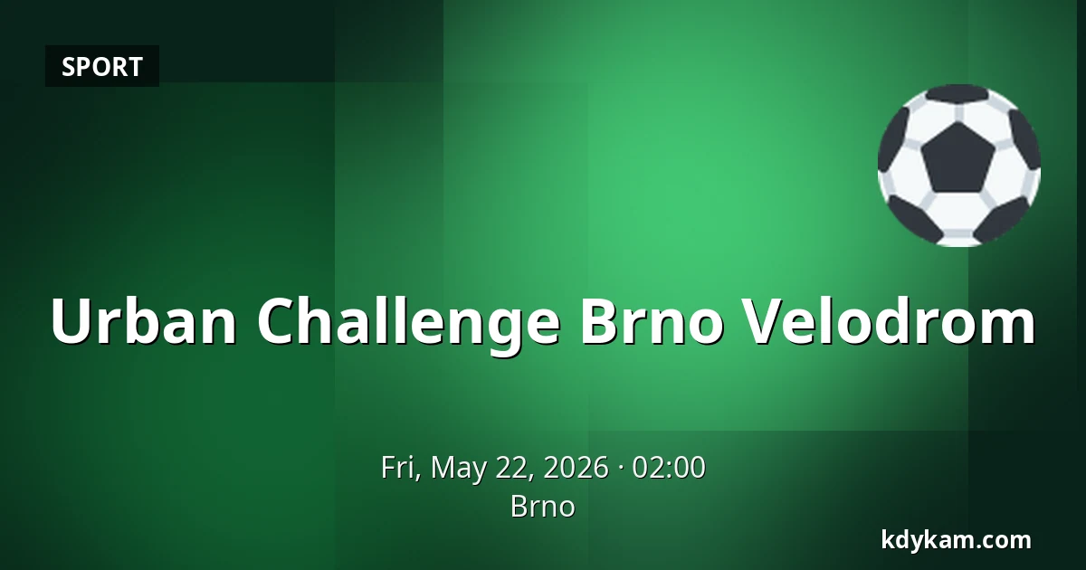 Urban Challenge Brno Velodrom — Brno