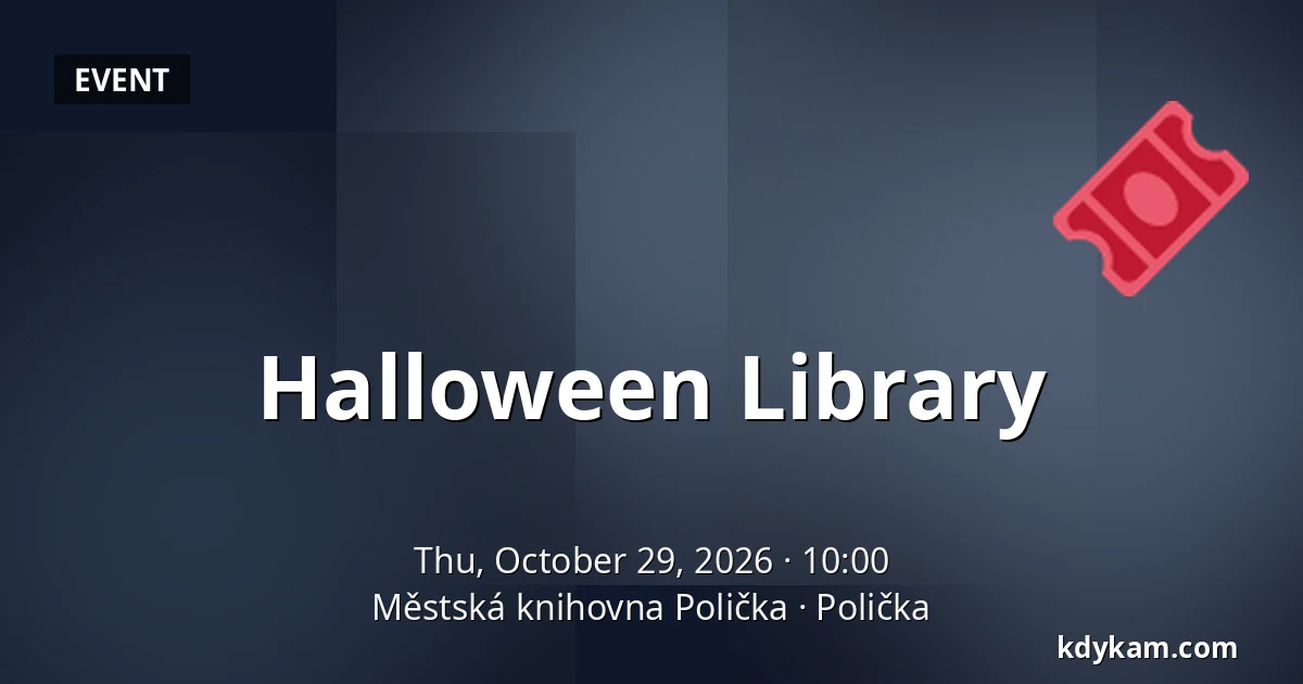 Halloween Library — Polička Municipal Library, Polička