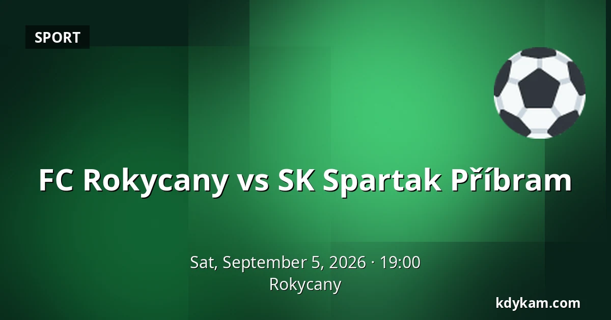 FC Rokycany vs SK Spartak Příbram — Rokycany