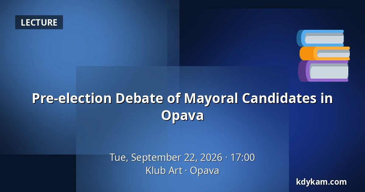 Pre-election Debate of Mayoral Candidates in Opava — Art Club, Opava