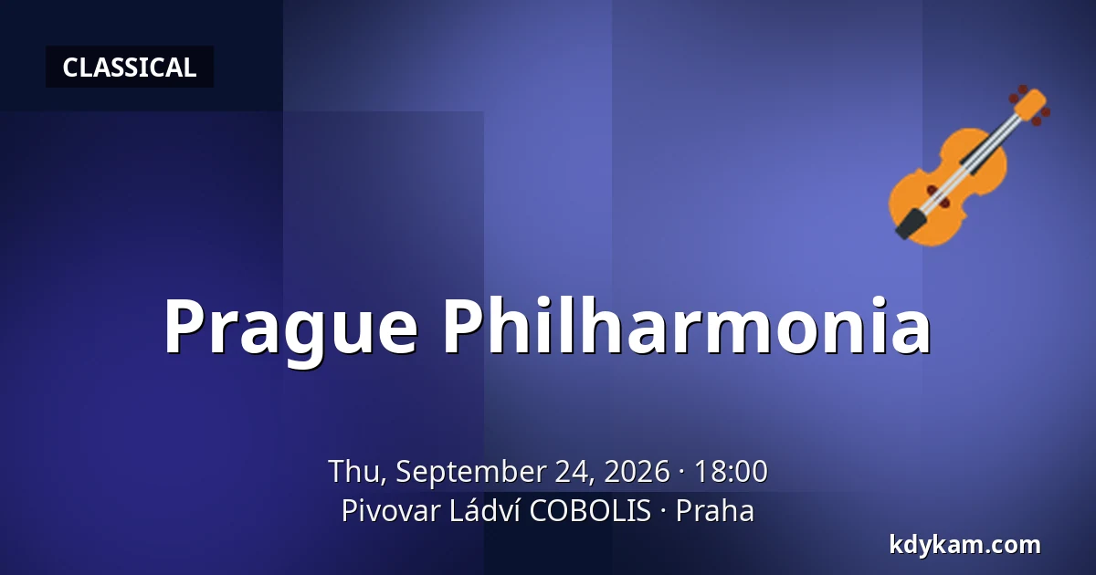 Prague Philharmonia — Pivovar Ládví COBOLIS, Prague