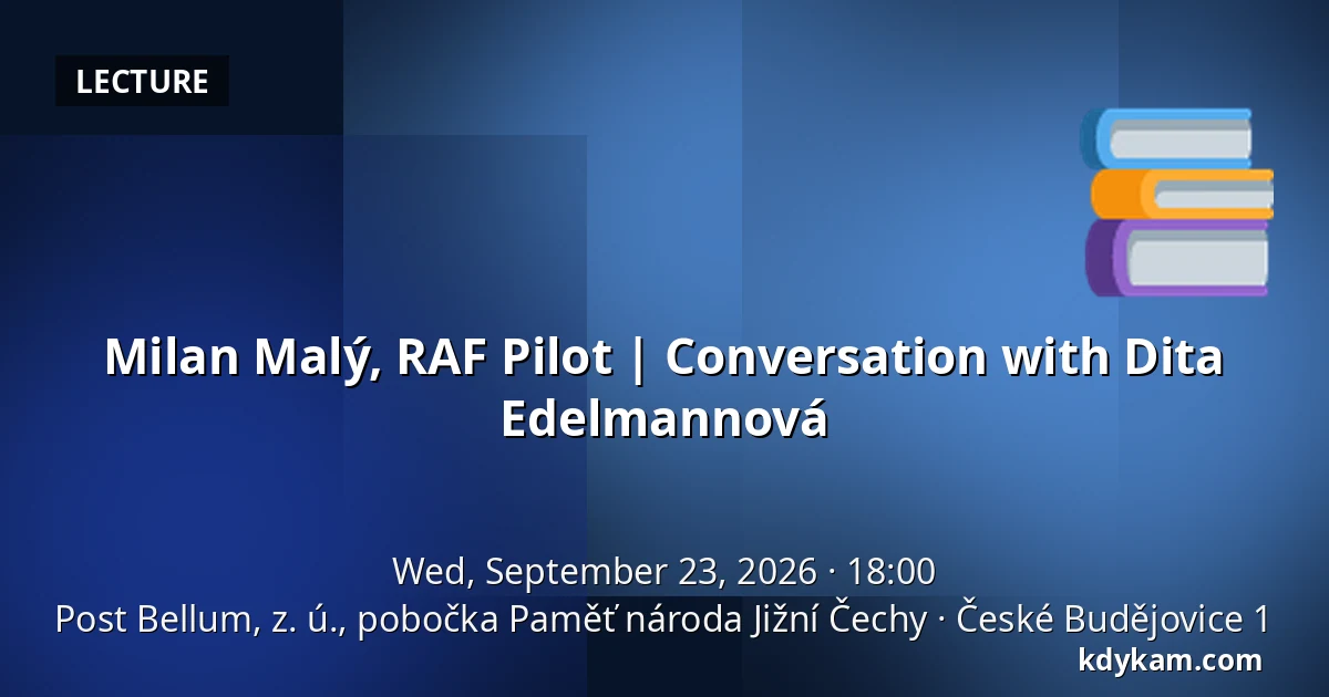 Milan Malý, RAF Pilot | Conversation with Dita Edelmannová — Post Bellum, z. ú., pobočka Paměť národa Jižní Čechy, České Budějovice 1