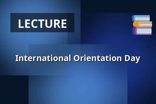 International Orientation Day — Aula of the Faculty of Natural Sciences UPOL, Olomouc