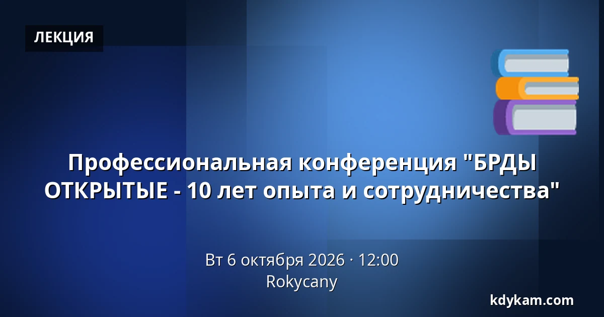 Профессиональная конференция "БРДЫ ОТКРЫТЫЕ - 10 лет опыта и сотрудничества" — Rokycany