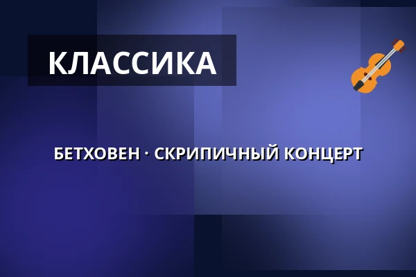 БЕТХОВЕН · СКРИПИЧНЫЙ КОНЦЕРТ — Komorní filharmonie Pardubice, Пардубице