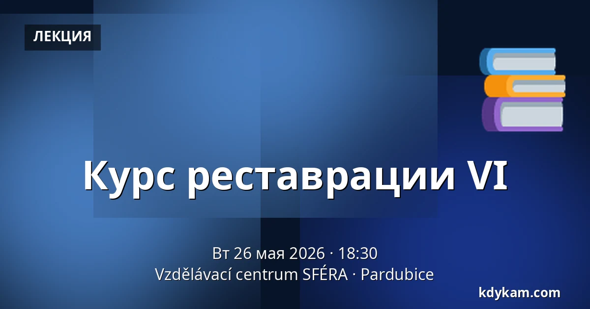 Курс реставрации VI — Образовательный центр СФЕРА, Пардубице