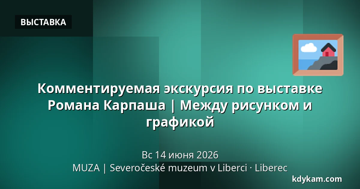 Комментируемая экскурсия по выставке Романа Карпаша | Между рисунком и графикой — MUZA | Северочешский музей в Либерце, Liberec