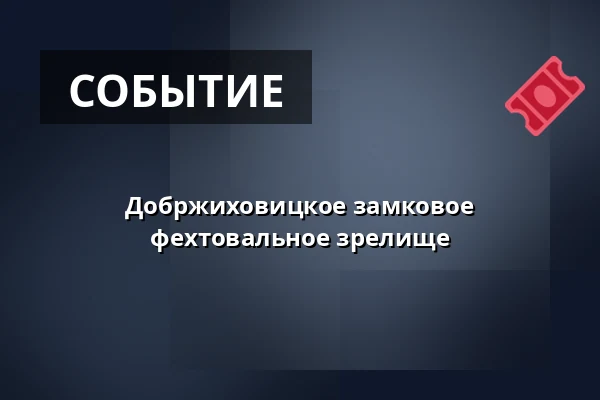 Добржиховицкое замковое фехтовальное зрелище — Zámek Dobřichovice, Прага
