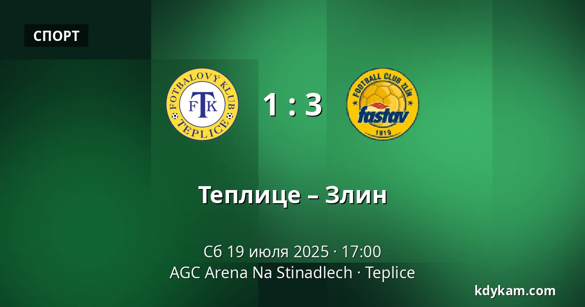 Теплице – Злин — AGC Arena Na Stinadlech, Теплице