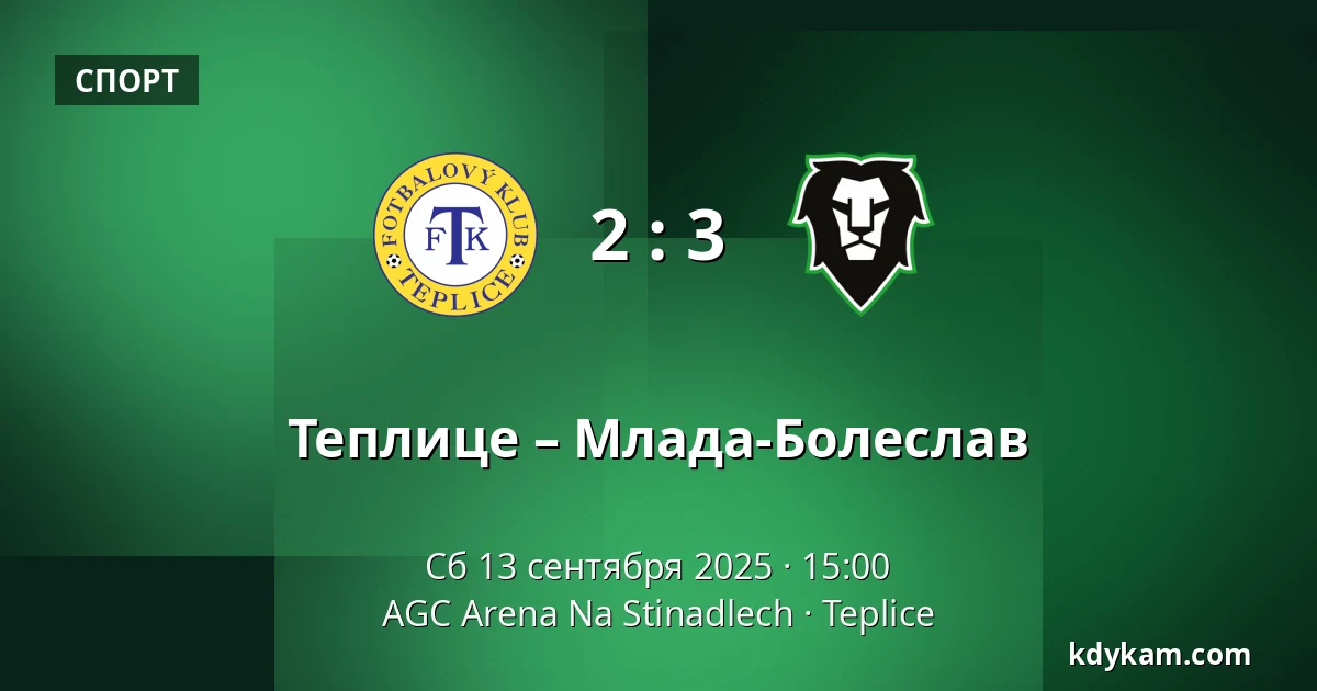 Теплице – Млада-Болеслав — AGC Arena Na Stinadlech, Теплице