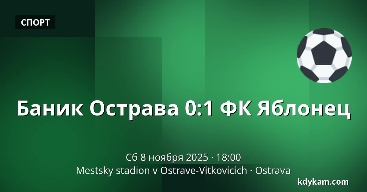 Баник Острава – ФК Яблонец — Mestsky stadion v Ostrave-Vitkovicich, Острава