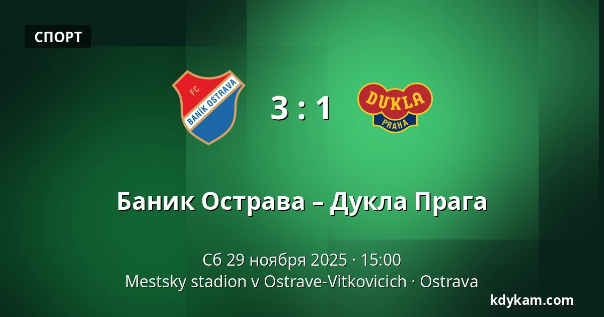Баник Острава – Дукла Прага — Mestsky stadion v Ostrave-Vitkovicich, Острава