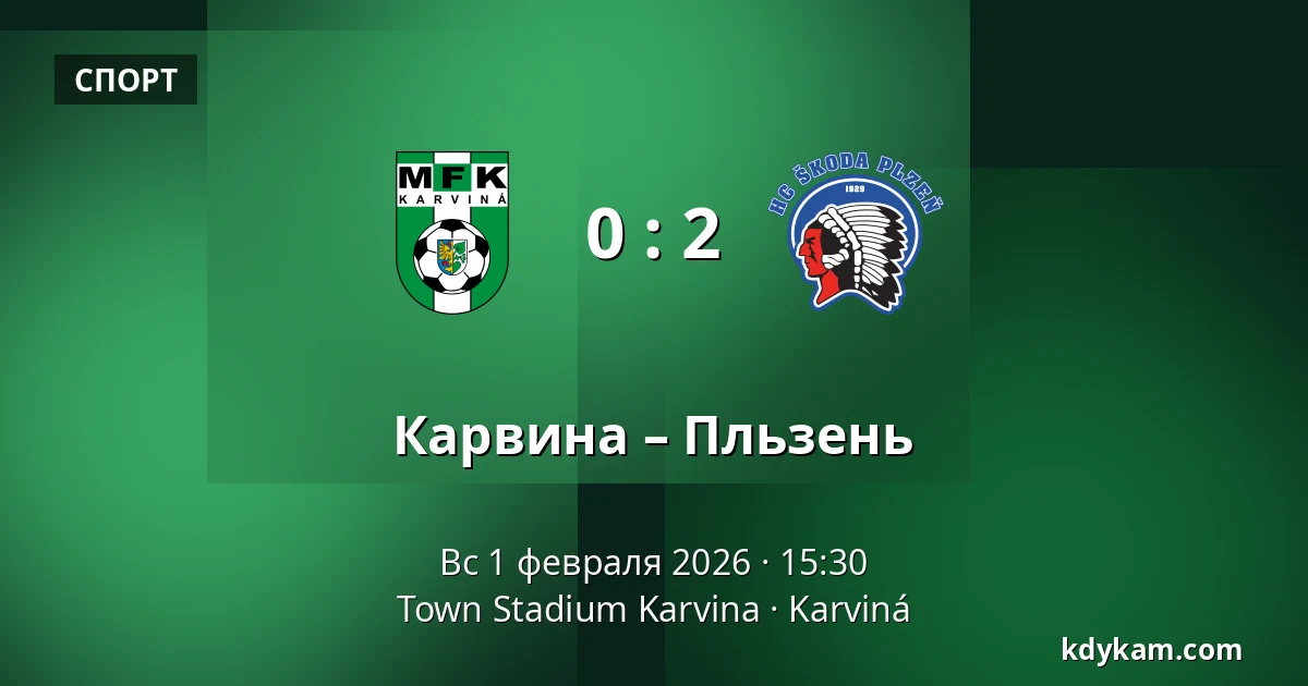 Карвина – Пльзень — Town Stadium Karvina, Карвина