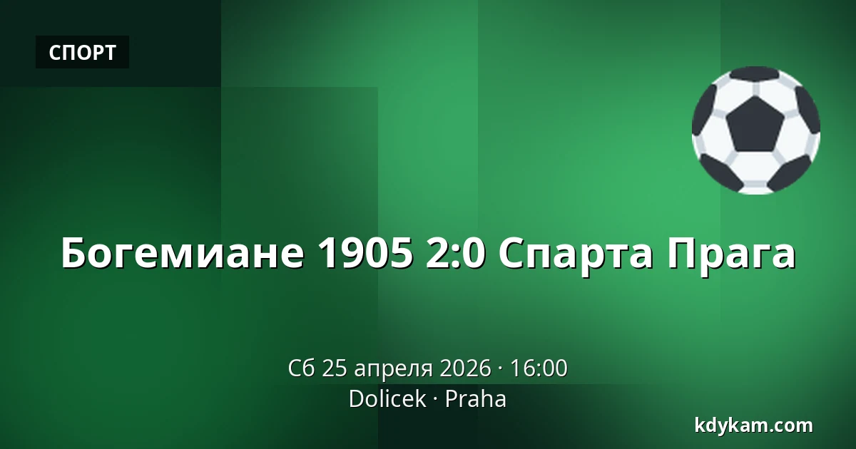 Богемианс 1905 – Спарта Прага — Dolicek, Прага