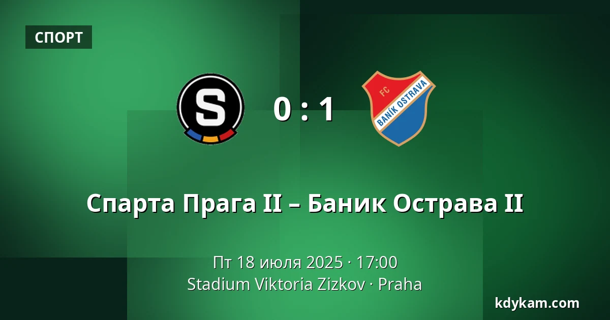 Спарта Прага II – Баник Острава II — FK Viktoria Žižkov, Прага