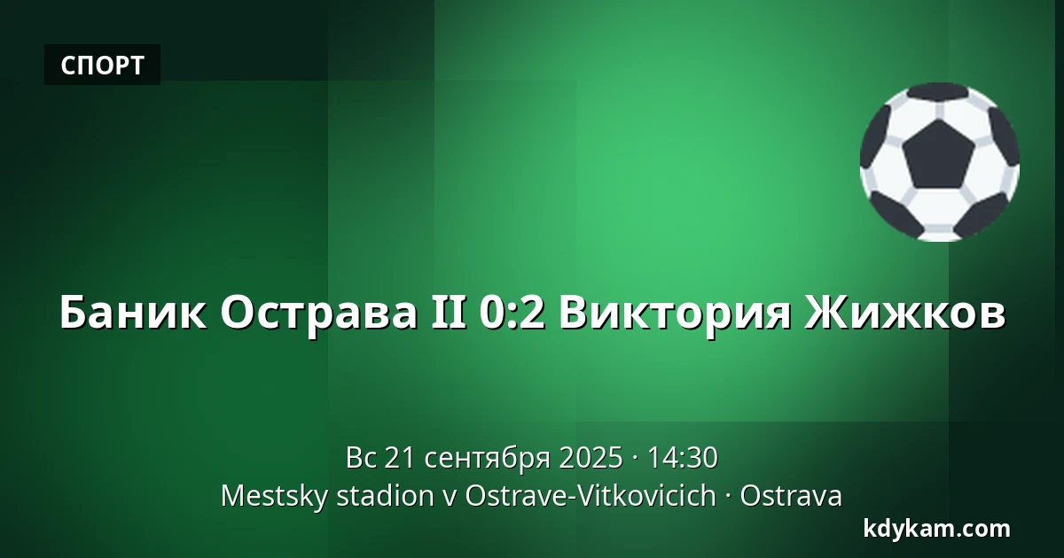Баник Острава II – Виктория Жижков — Mestsky stadion v Ostrave-Vitkovicich, Острава