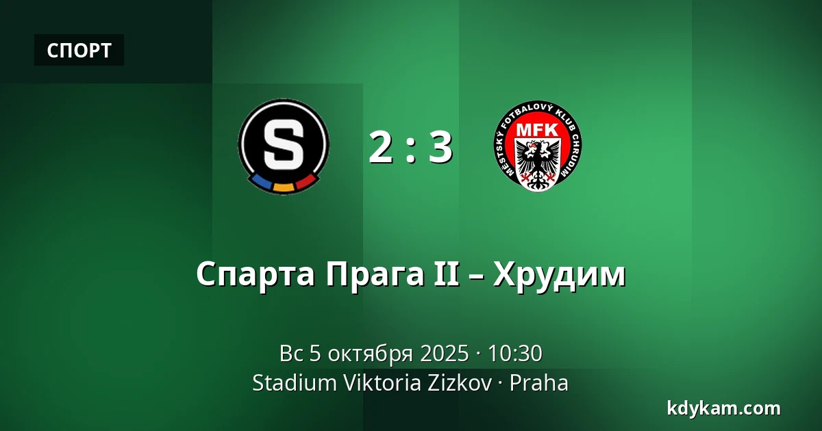 Спарта Прага II – Хрудим — FK Viktoria Žižkov, Прага