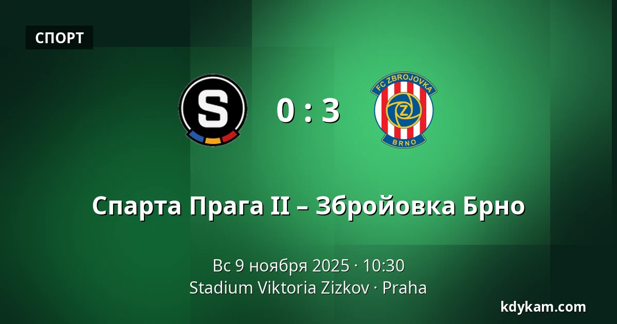 Спарта Прага II – Збройовка Брно — FK Viktoria Žižkov, Прага