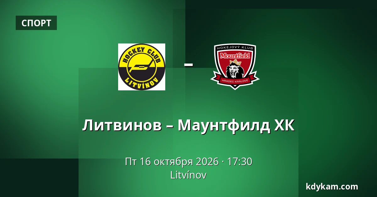 Литвинов – Маунтфилд ХК — Литвинов