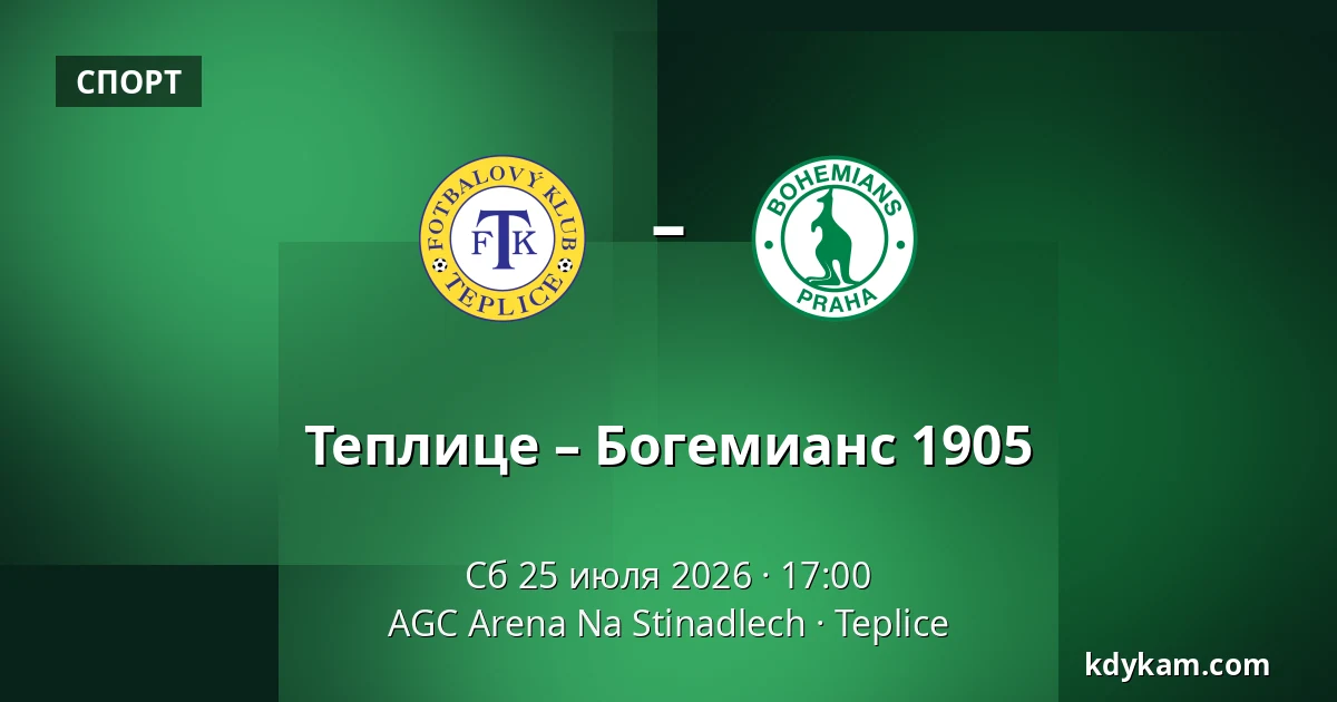 Теплице – Богемианс 1905 — AGC Arena Na Stinadlech, Teplice
