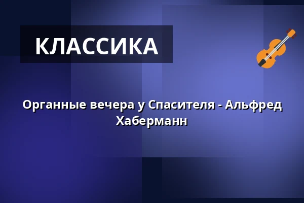 Органные вечера у Спасителя - Альфред Хаберманн — Kostel U Salvátora, Прага