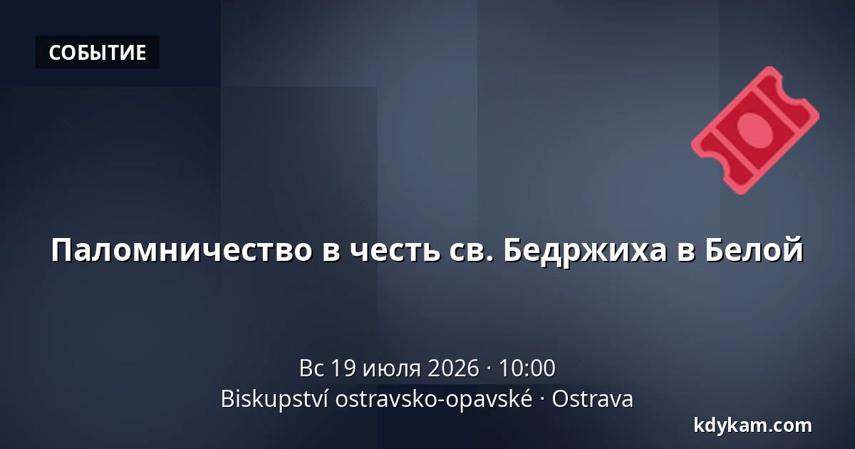 Паломничество в честь св. Бедржиха в Белой — Епископство Остравско-Опавское, Острава