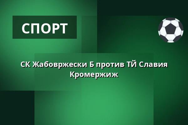 СК Жабовржески Б против ТЙ Славия Кромержиж — Спортивный комплекс Росничка, Брно