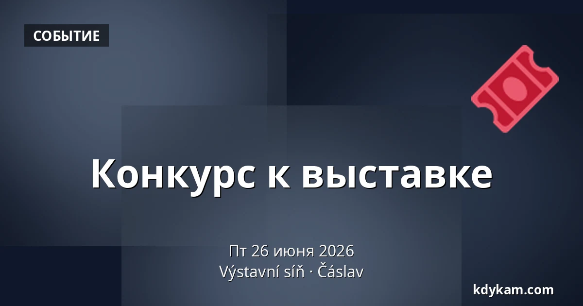 Конкурс к выставке — Výstavní síň, Часлав