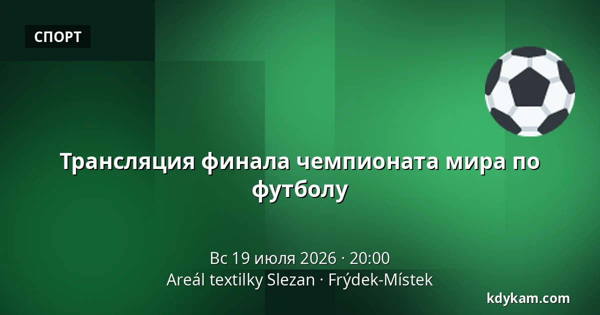 Трансляция финала чемпионата мира по футболу — Areál textilky Slezan, Фрыдек-Мистек