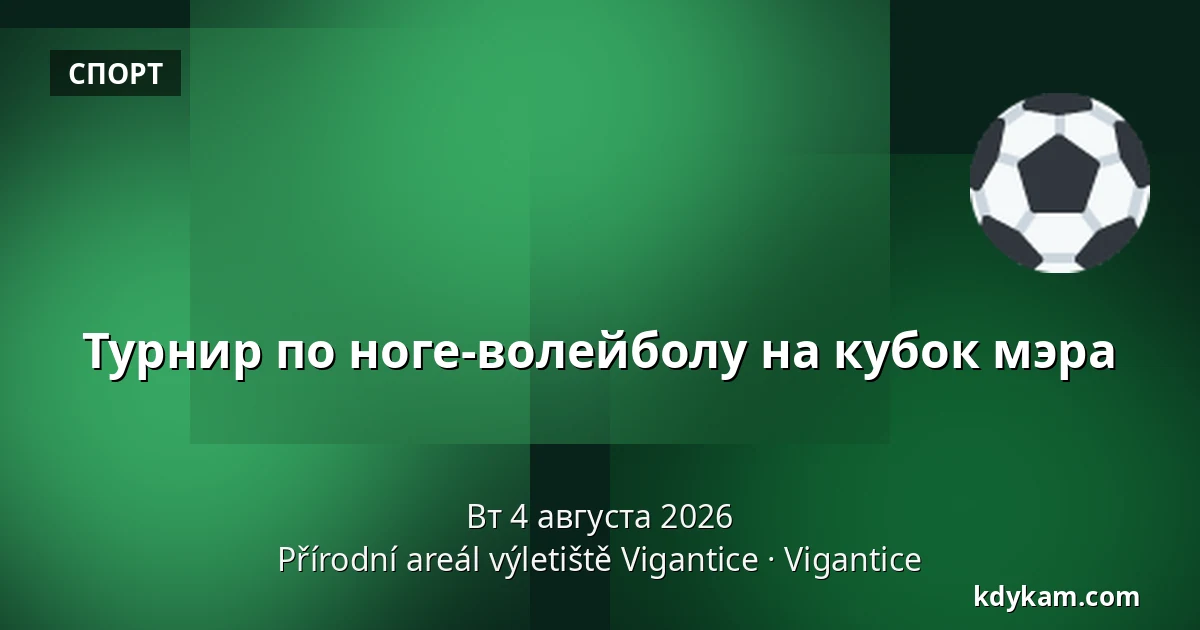 Турнир по ноге-волейболу на кубок мэра — Природный комплекс курорта Вигантице, Vigantice