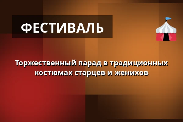 Торжественный парад в традиционных костюмах старцев и женихов — Úřad městské části Brno-střed, Брно