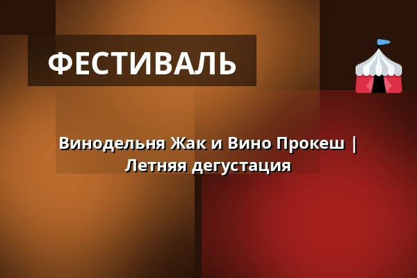 Винодельня Жак и Вино Прокеш | Летняя дегустация — Hustopeče, Бржеклав