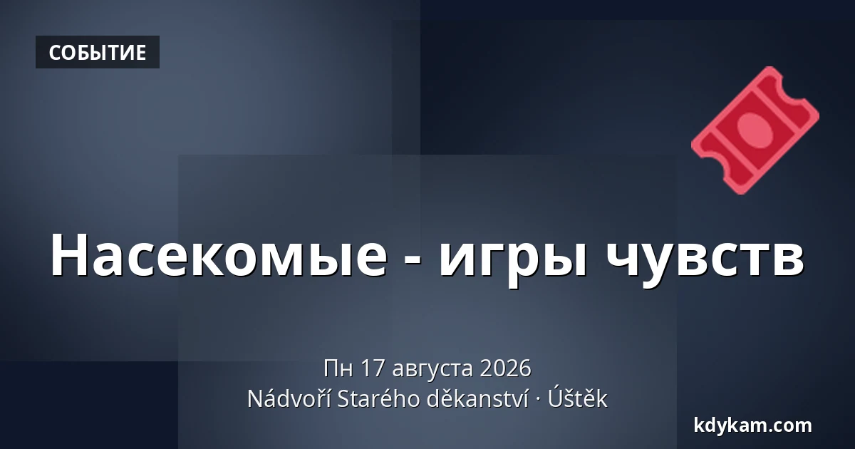 Насекомые - игры чувств — Двор Старого деканства, Уштек