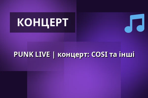 PUNK LIVE | концерт: COSI та інші — Auto Da Fé, Кладно