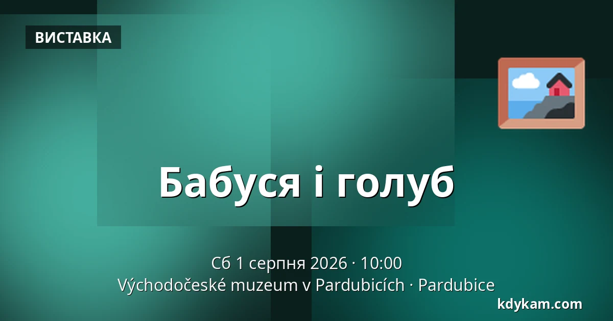 Бабуся і голуб — Східночеський музей в Пардубицях, Pardubice