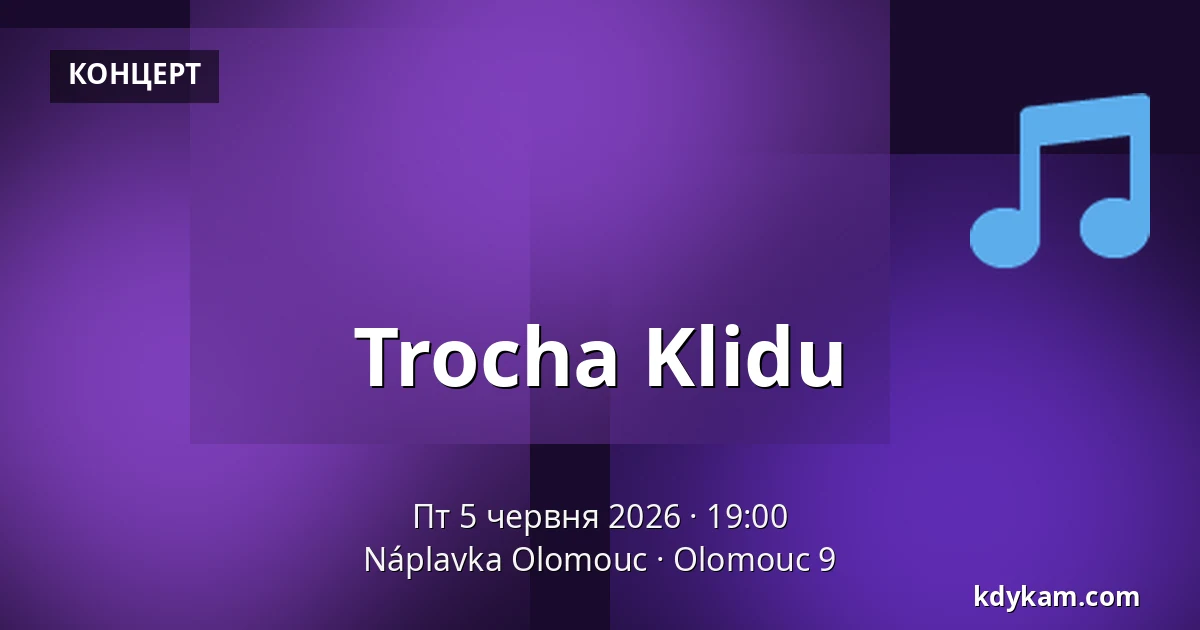 Trocha Klidu — Náplavka Olomouc, Olomouc 9