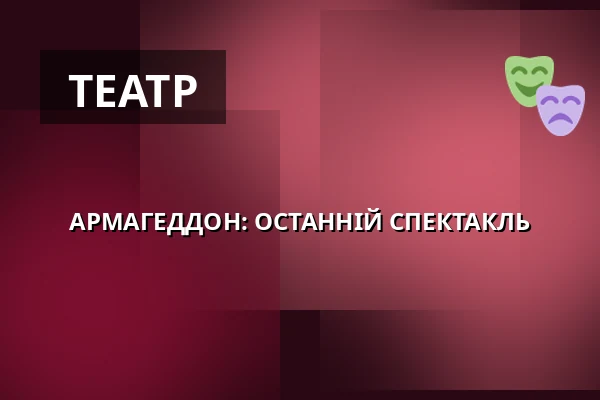 АРМАГЕДДОН: ОСТАННІЙ СПЕКТАКЛЬ — Театр BRAVO!, Прага